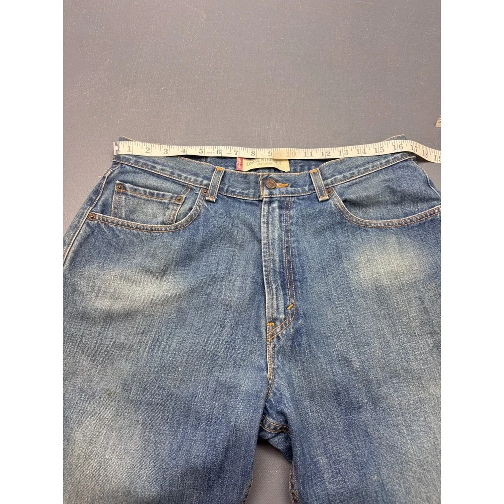 Levi's Men's Size W34 L32 Blue 569 Loose Straight Jeans Medium Wash Denim Casual
